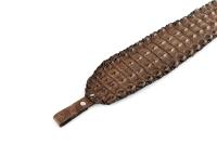 Погон ружейный из кожи крокодила, коричневый 1 Погон ружейный из кожи крокодила, коричневый 1